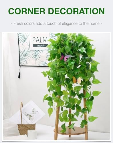 2 Pack Artificial Hanging Ivy Plants 36ft - Decor for Indoor Outdoor Events