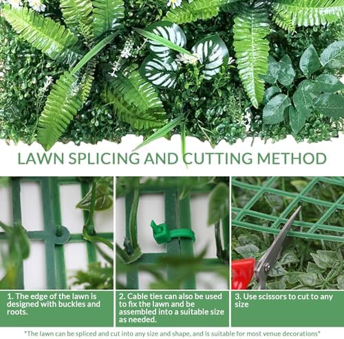 Nassmoss Artificial Plant Wall Panels 16x24in Realistic Greenery Decor