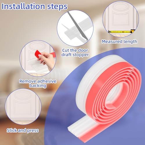 Door Draft Stopper 39 Inch Silicone Weather Seal