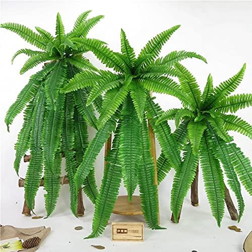 HXSCOO Hanging Plants Artificial Fern Greenery Wall Plant Silk Hedge Large 93cm