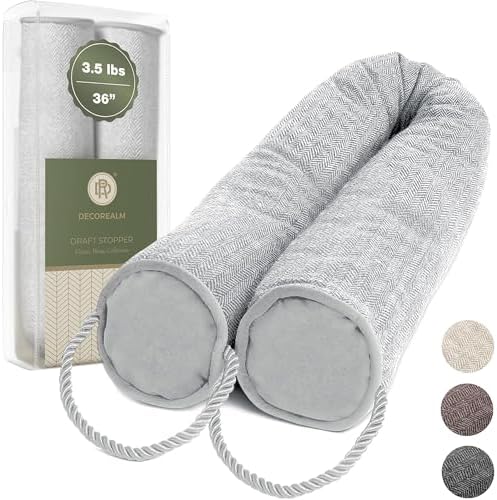 DECOREALM Under Door Draft Stopper 36 Inches Grey