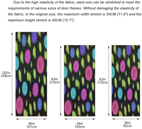 Susiyo Colorful Abstract Halloween Door Cover Stretch Fabric 32x79 in