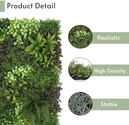 VERDEARTH 40x40 Artificial Boxwood Wall Panel