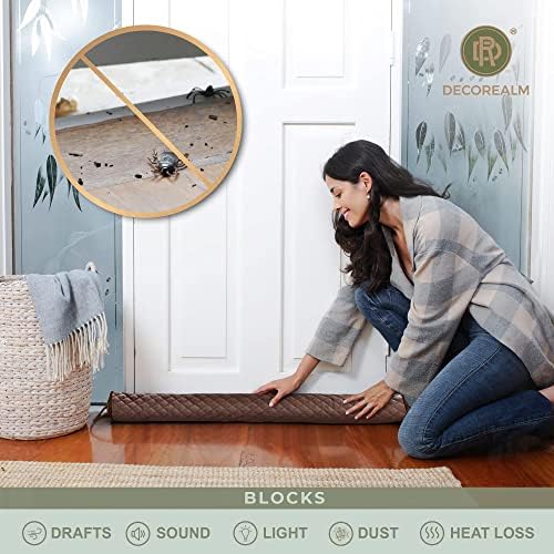 DECOREALM Under Door Draft Stopper - 35 lb Weighted Seal