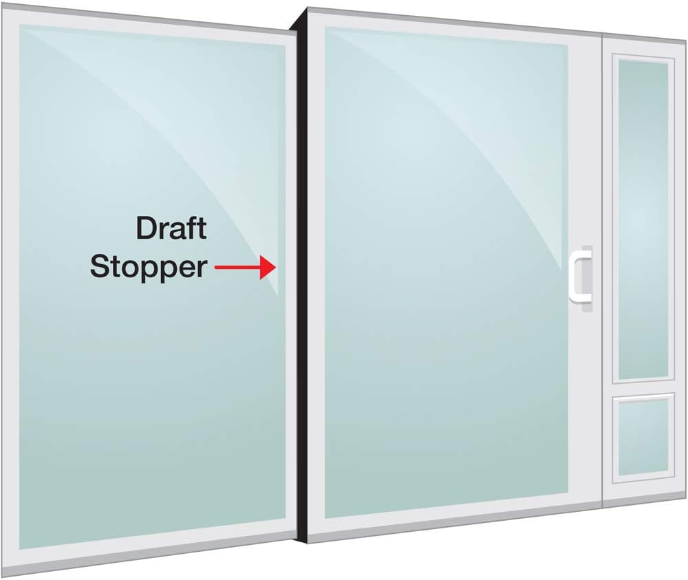 Patio Pacific Sliding Door Draft Stopper 81 Black