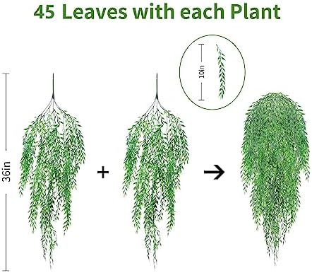 Realistic Artificial Hanging Willow Garland 4PCS