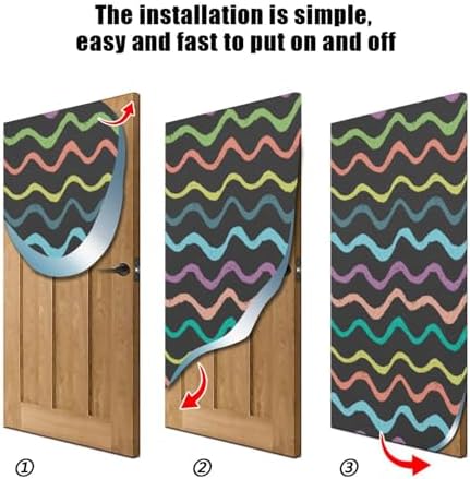 Susiyo Bright Color Waves Halloween Door Cover