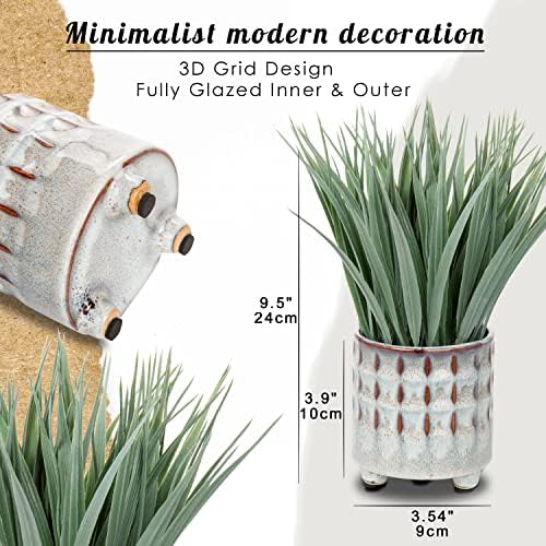 Hollyone Artificial Grass Potted Plant for Home Decor