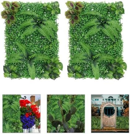 Artificial Plant Wall Panels 2pcs Realistic Hedge for Outdoor Decor Wedding Home