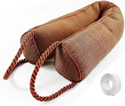 WiseTigris Door Draft Stopper Weather Stripping Noise Blocker 32 Inch Brown