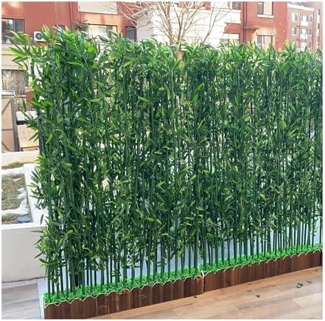 Faux Bamboo Plant Artificial Bamboo Indoor Outdoor Decor With Wood Base