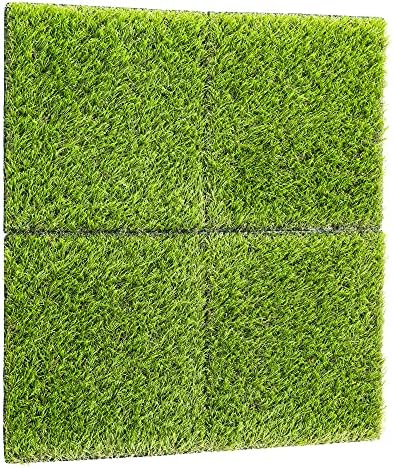 Navaris Artificial Grass Squares 12x12 Inches Pack of 4