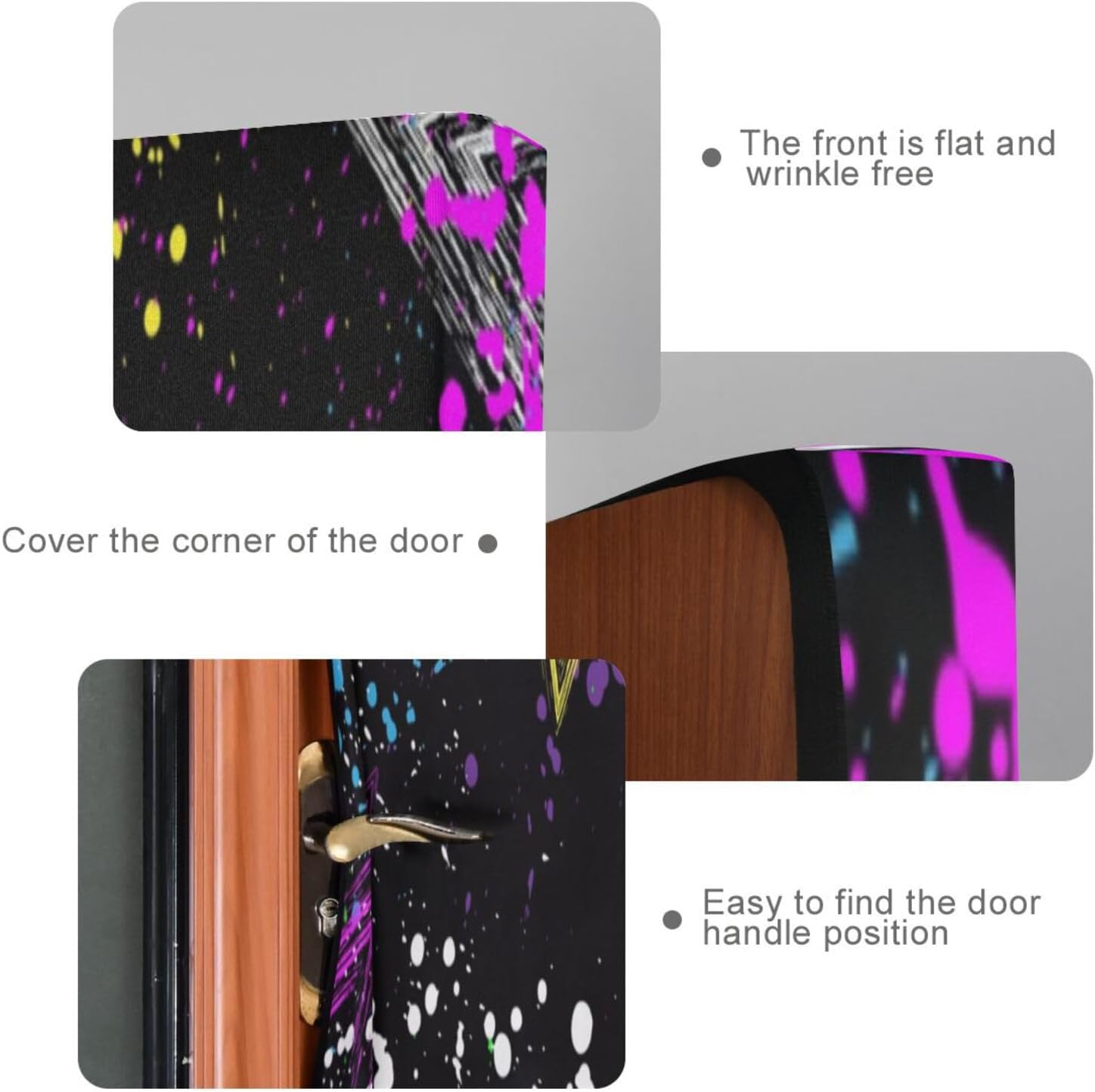 Susiyo Colorful Stars Black Halloween Door Cover