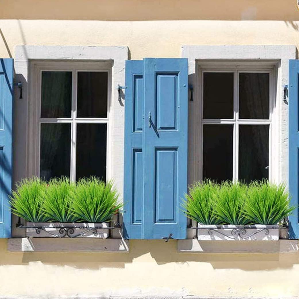 Faux Grass Artificial Plants 10PCS 16Inch for Home Decor