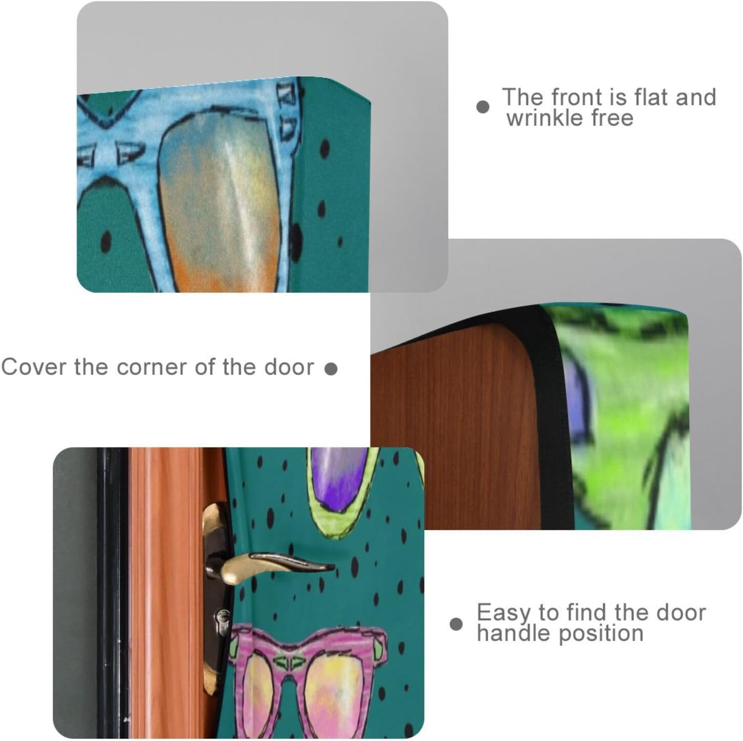 Susiyo Watercolor Green Halloween Door Cover