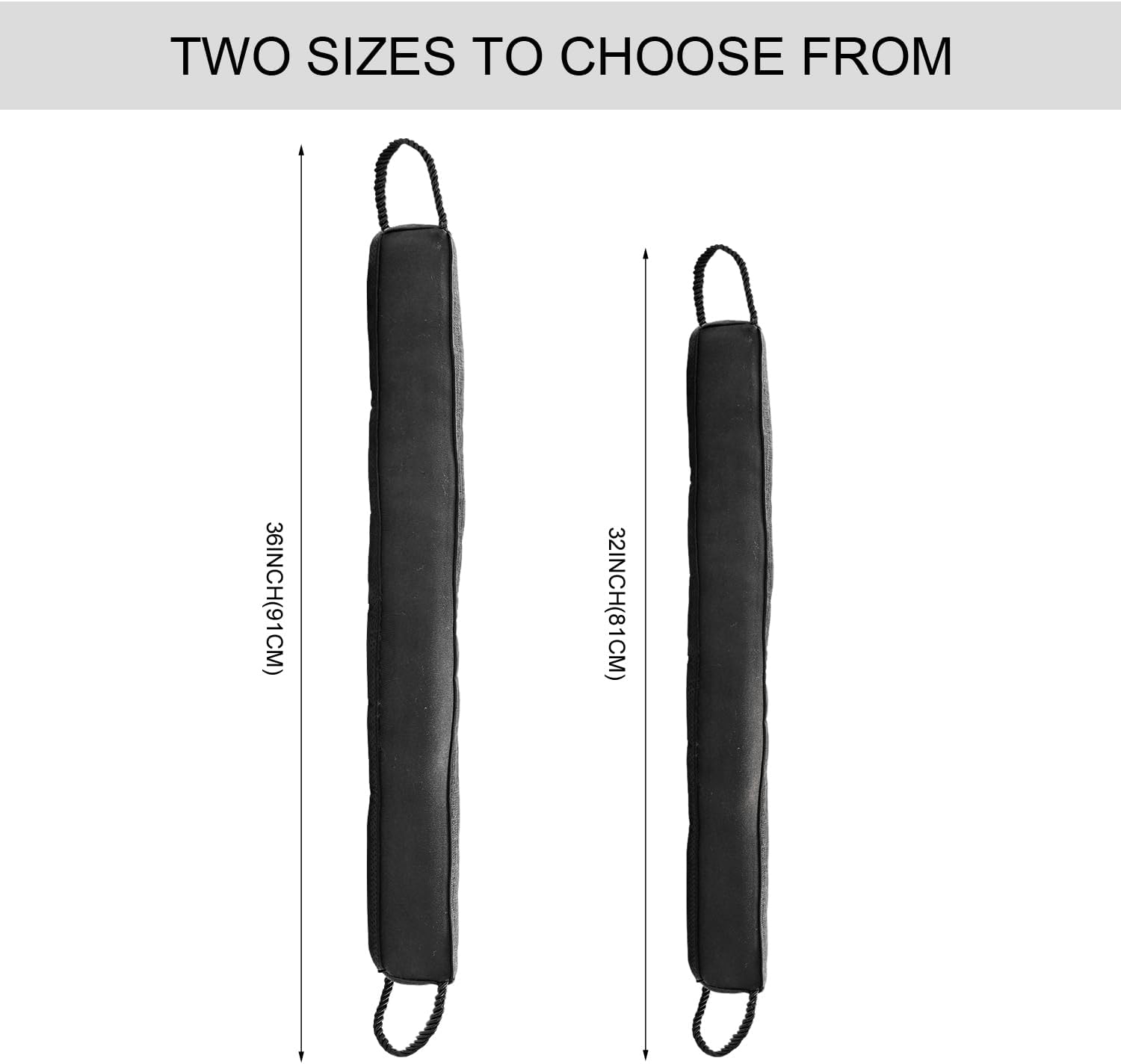 Weighted Door Draft Stopper 32 Inch Black