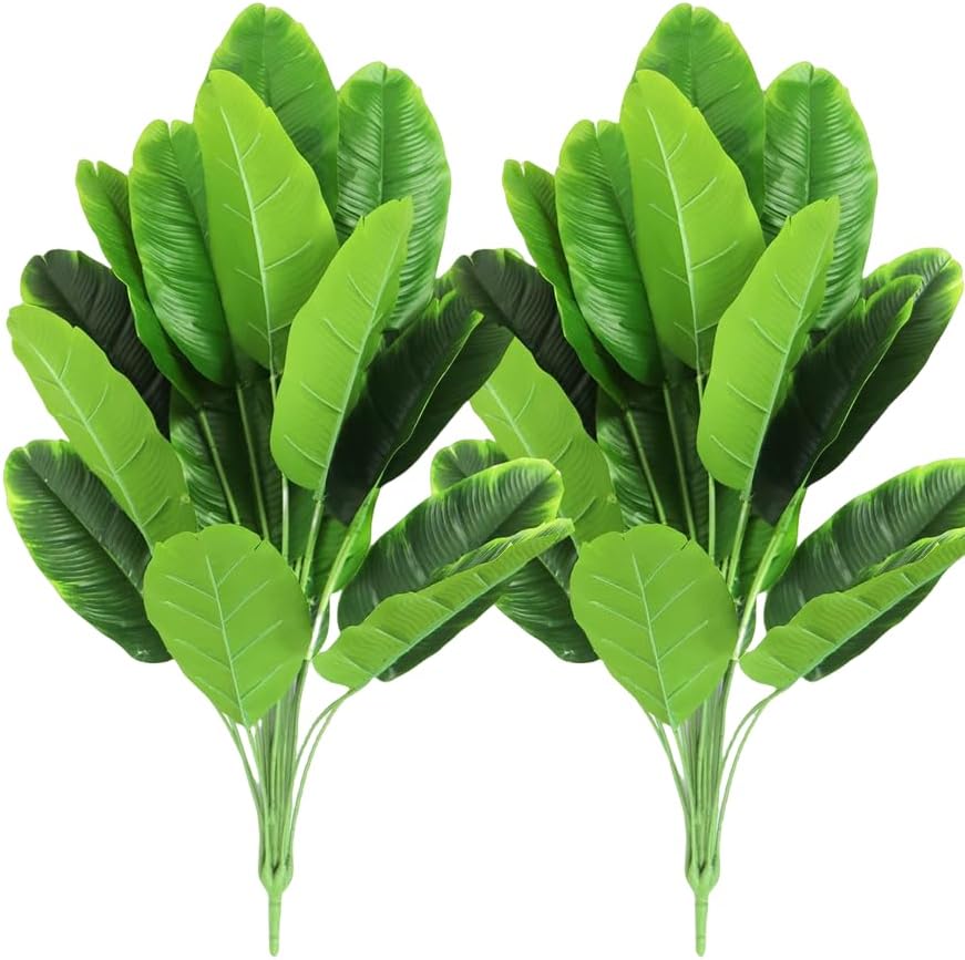 XIYUAN 32 Inch Artificial Palm Leaves 2 Pcs Decor