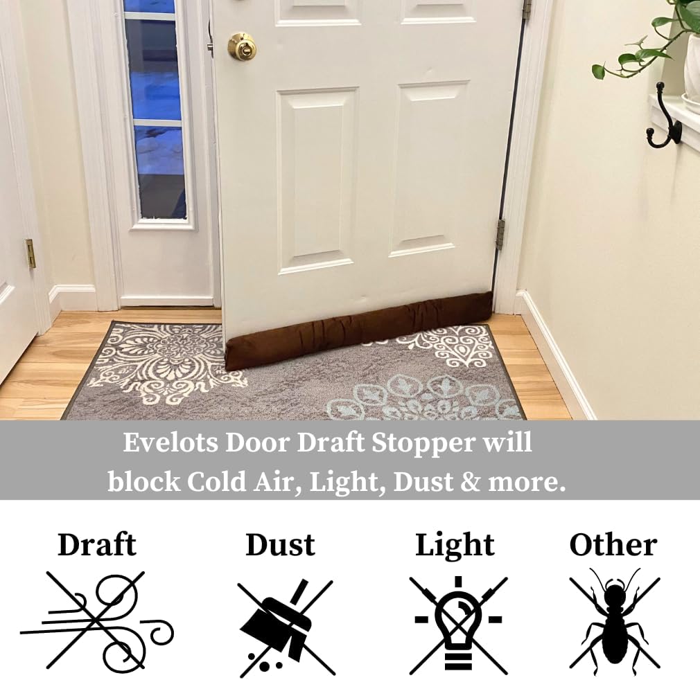 Evelots Magnetic Draft Stopper 36 Inches 2 in 1