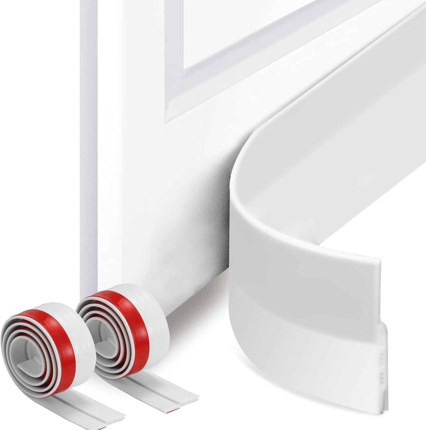 Xiaohemiao Door Draft Stopper 2 Pack - Silicone Gap Filler for Bottom of Door