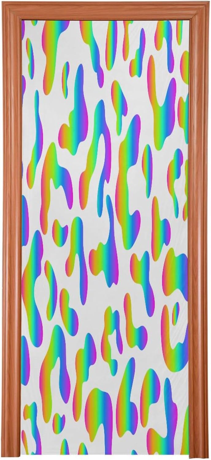 Susiyo Rainbow Halloween Door Cover 32x79in