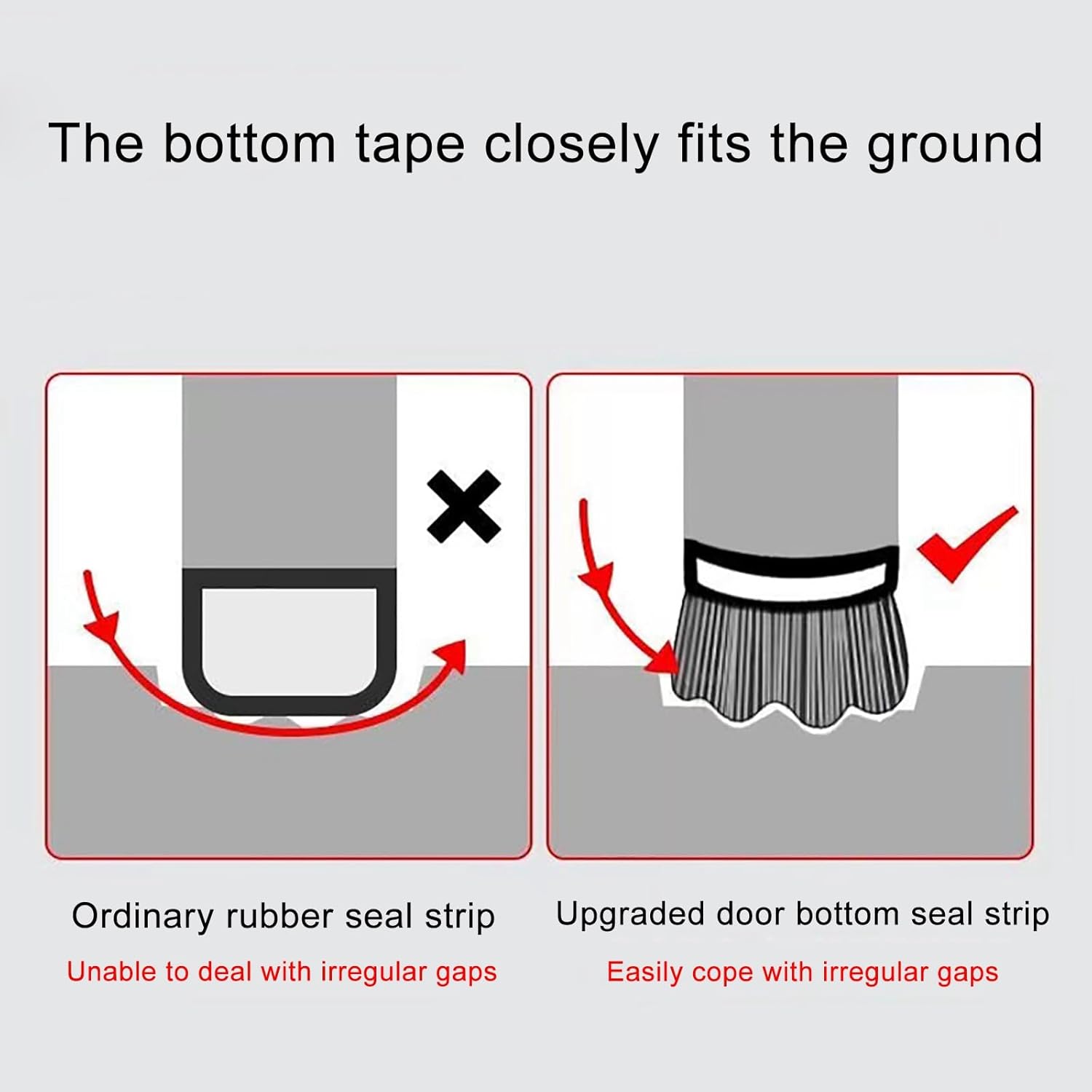 Lifeuping Under Door Draft Stopper with Brush 366 Inch Length