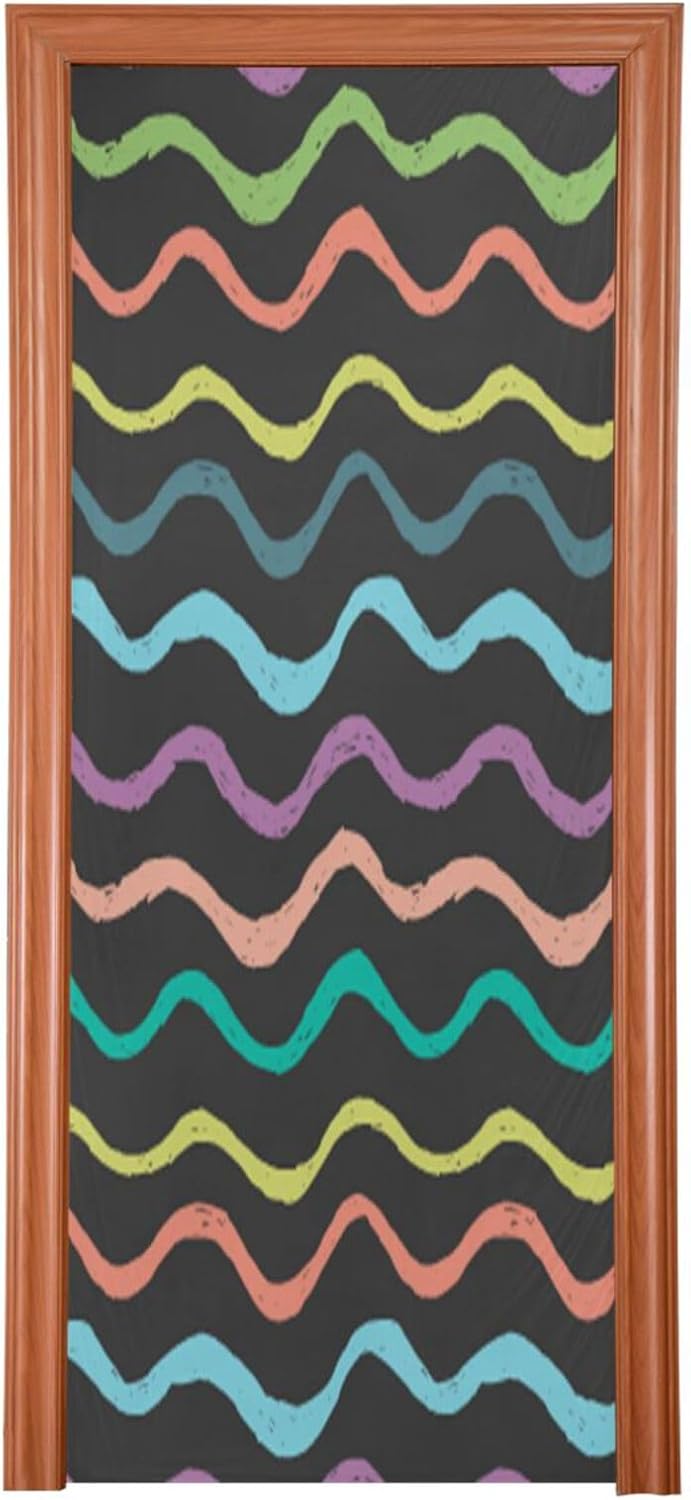 Susiyo Bright Color Waves Halloween Door Cover