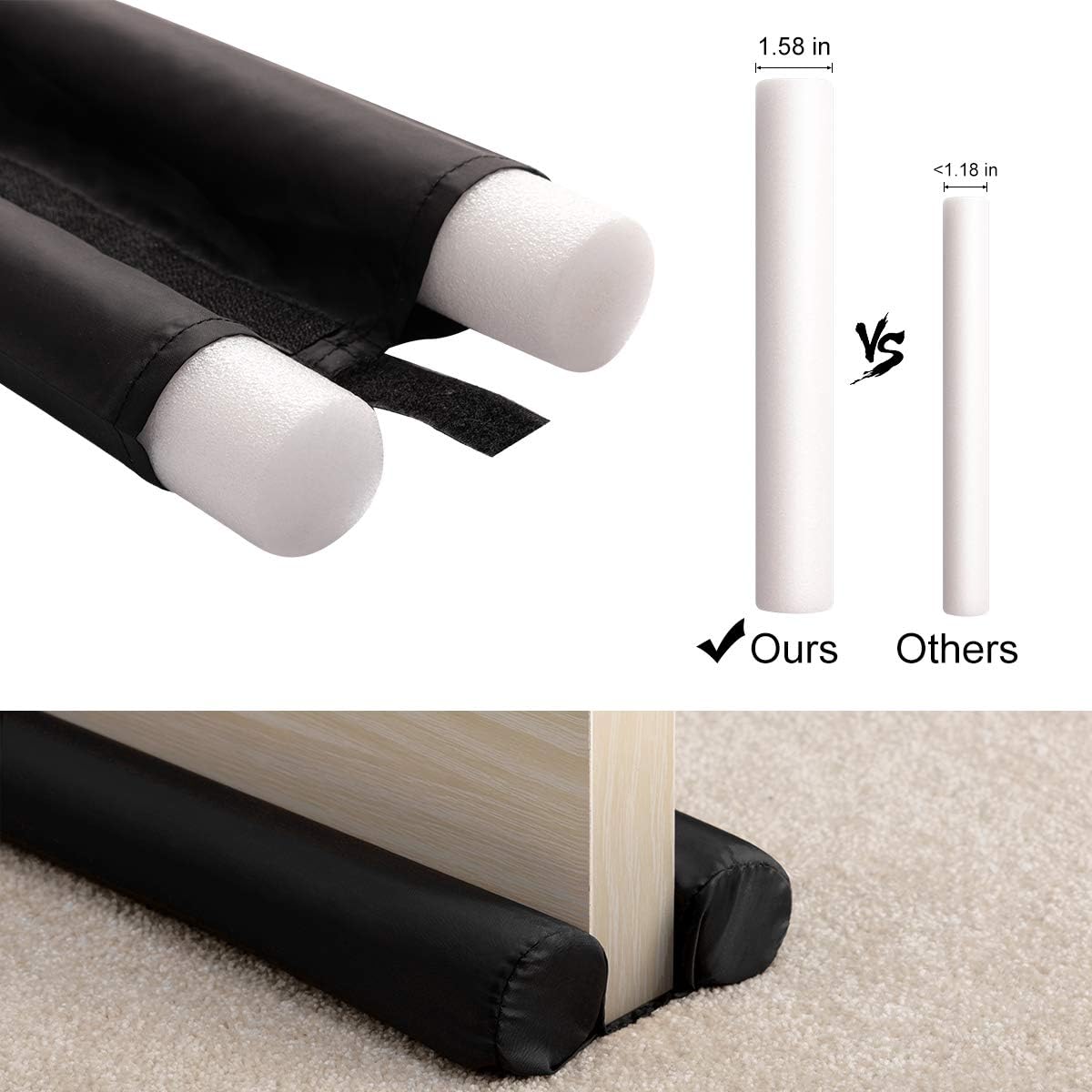 Adjustable Door Draft Stopper for 30 to 36 Gaps