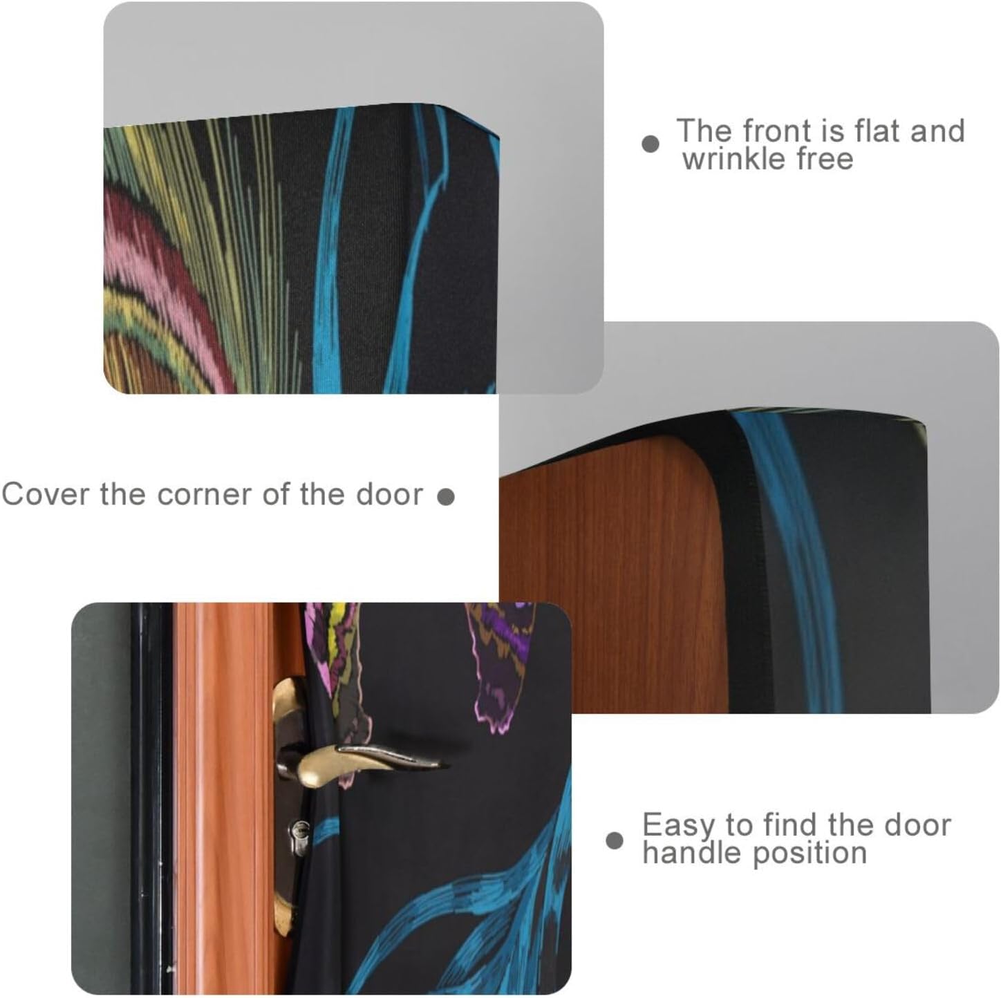 Susiyo Colorful Peacock Door Cover Halloween Decor