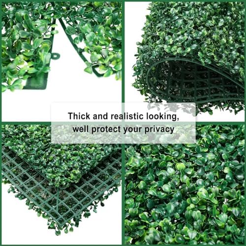 ENOVA FLORAL Artificial Boxwood Panels 4Pcs 24x16In