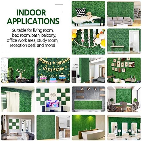Yaheetech 24PCS Artificial Boxwood Hedge Panels Green Wall Privacy Screen