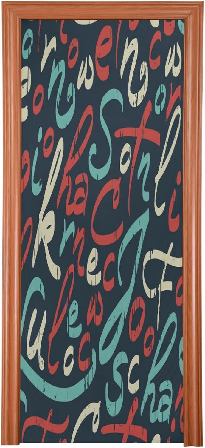 Susiyo Colorful Letters Halloween Door Cover