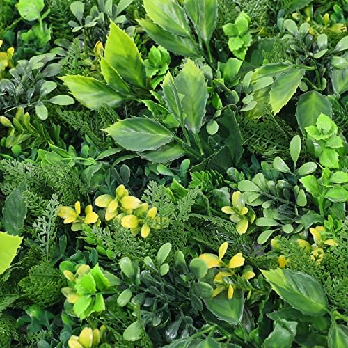 Boshen Artificial Grass Wall Panels 6PCS 10x10 Inch Boxwood Hedge Decor for Indoor Outdoor Party Wedding Backyard