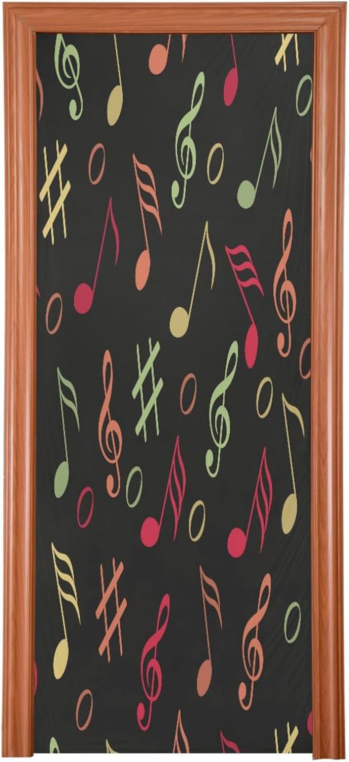 Susiyo Multicolored Handprint Halloween Door Cover 32x79 in