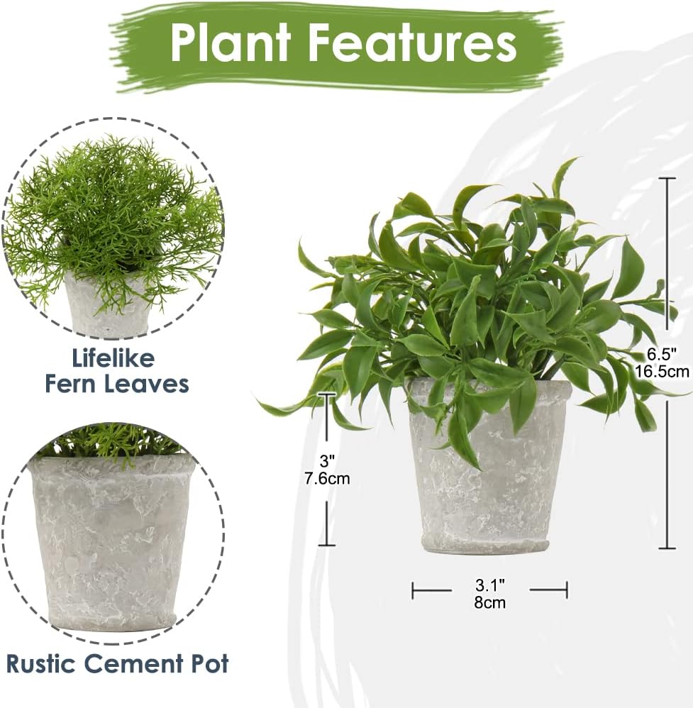 Briful Artificial Plant Set of 3 for Home Office and Living Room Decor