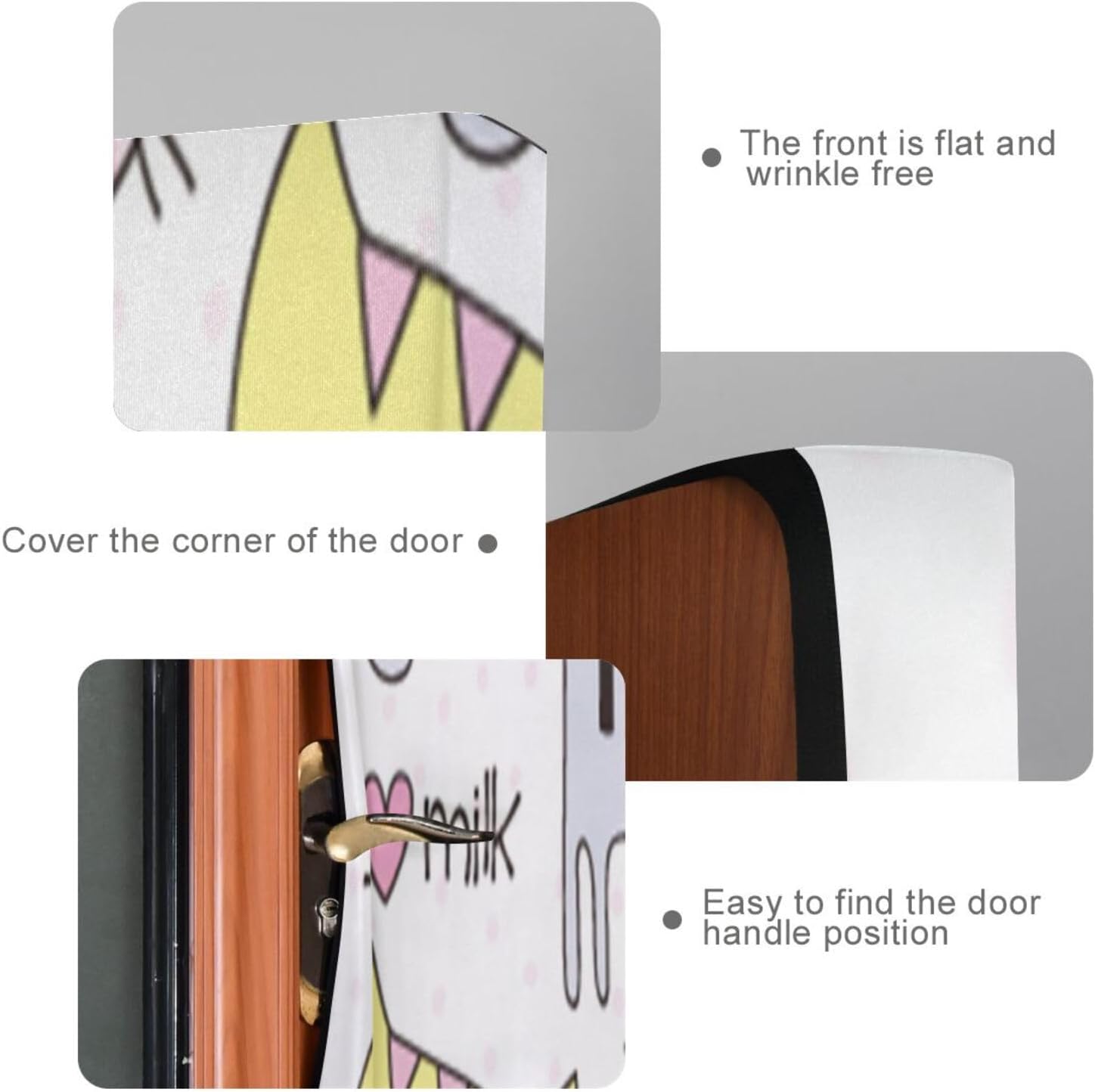 Susiyo Cute Cat Halloween Door Cover 32x79 in