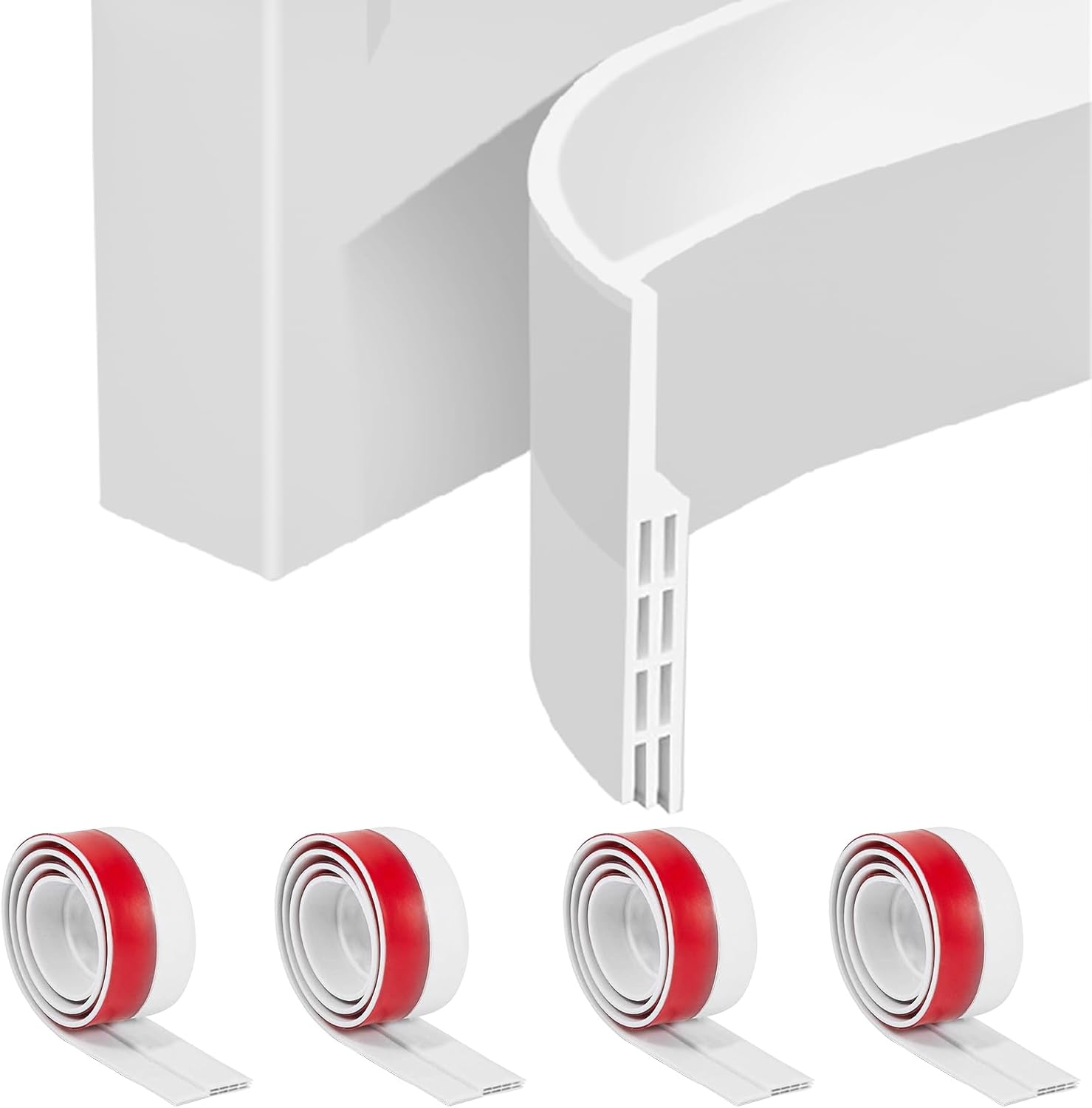 4Pcs Door Draft Stopper Silicone Under Door Seal Blocker for Noise and Dust Control