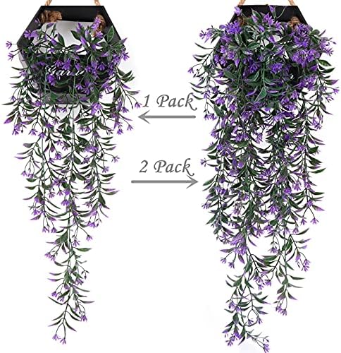 Artificial Purple Vine 4 Pack for Indoor Outdoor Decor