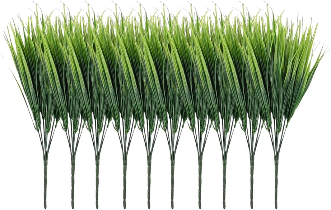 Faux Grass Artificial Plants 10PCS 16Inch for Home Decor