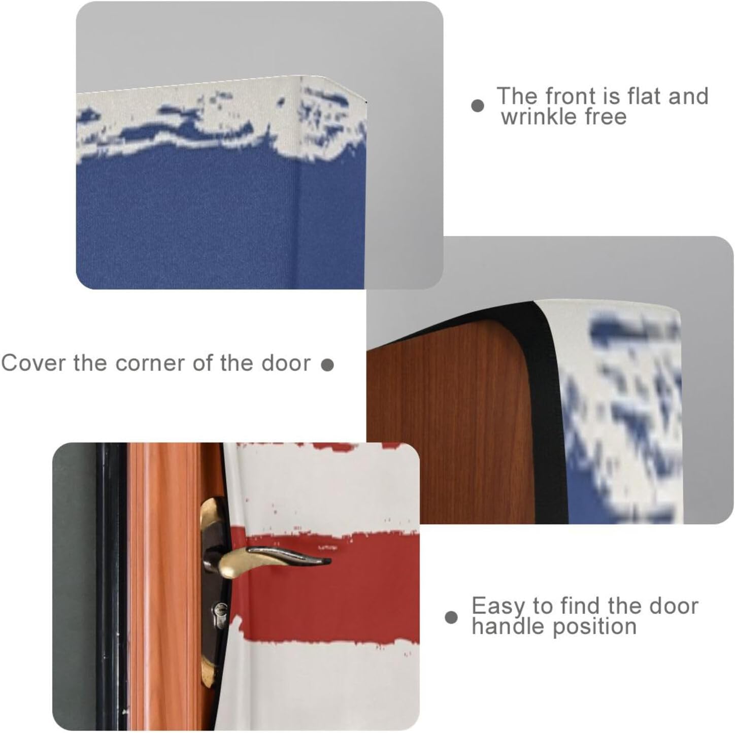 Susiyo Halloween Door Cover Red Blue Striped 32x79 In