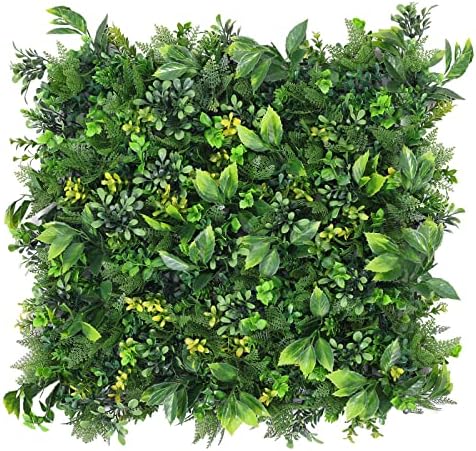 Boshen Artificial Grass Wall Panels 6PCS 10x10 Inch Boxwood Hedge Decor for Indoor Outdoor Party Wedding Backyard