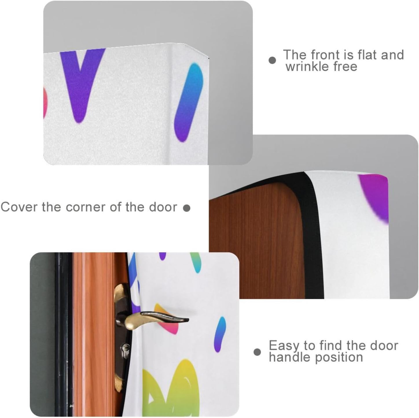 Susiyo Abstract Rainbow Halloween Door Cover 1