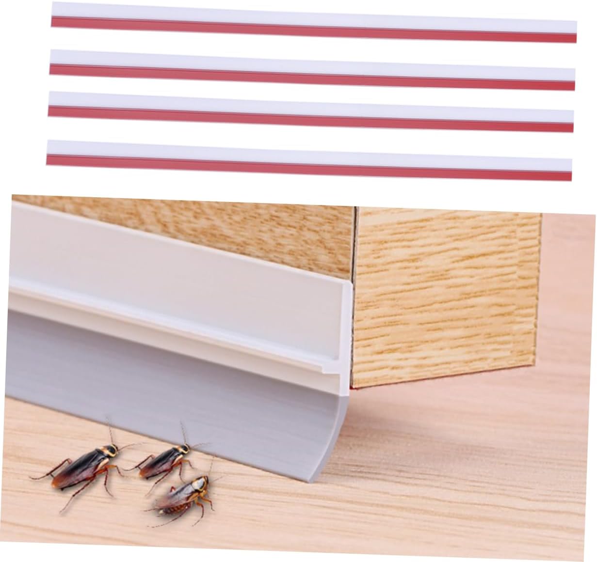 4pcs Door Draft Stopper Insulation Strip Noise Reduction