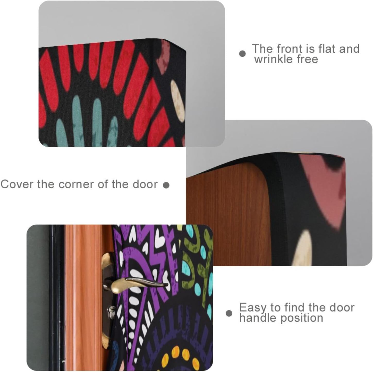 Susiyo Christmas Door Cover with Tribal Motifs Stretch Fabric Decor