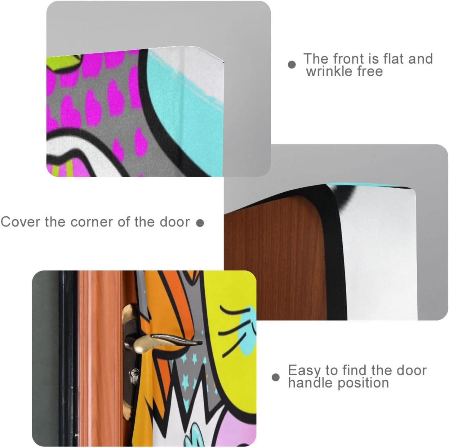 Susiyo Cat Head Halloween Door Cover 32x79 In