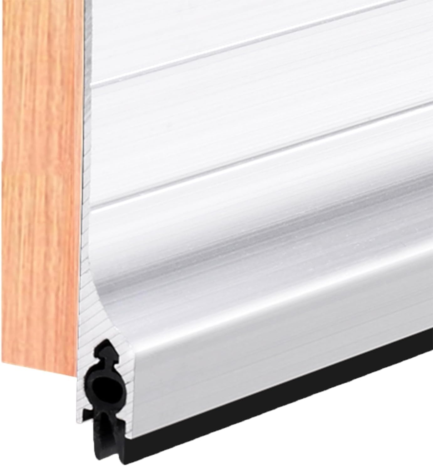 GALOFAY Door Draft Stopper 28 Inch Aluminum with Rubber Sweep Seal