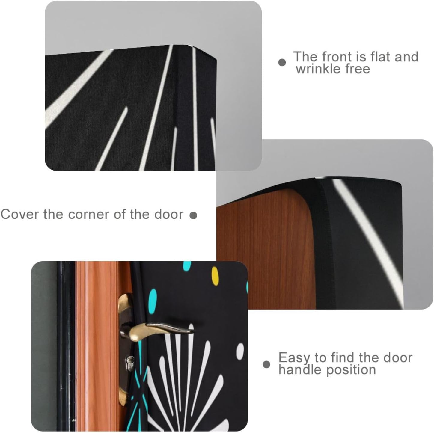 Susiyo Bright Golden Fireworks Halloween Door Cover Stretch Fabric 32x79 in