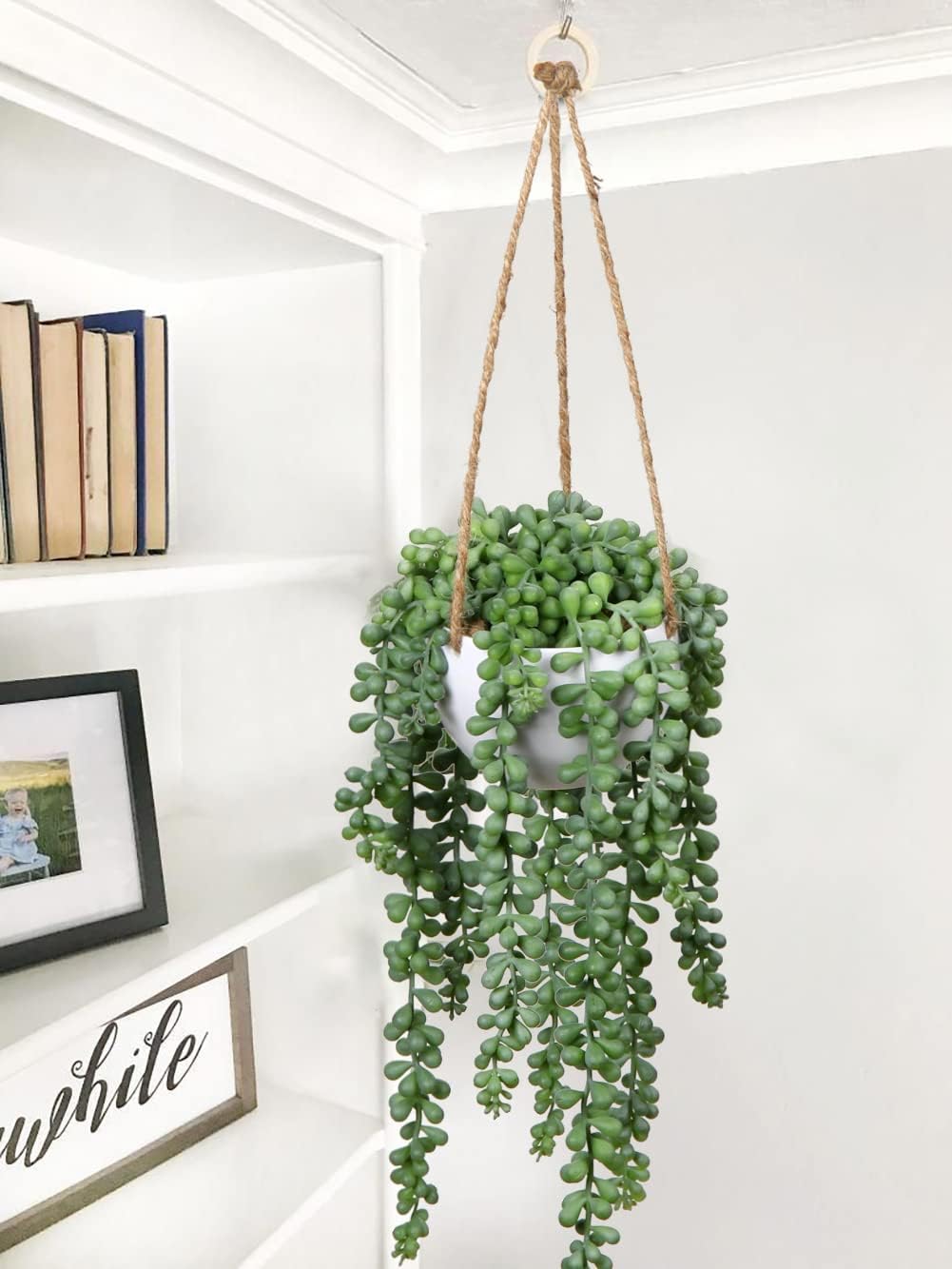 Artificial Succulents Hanging Fake String of Pearls for Home Decor