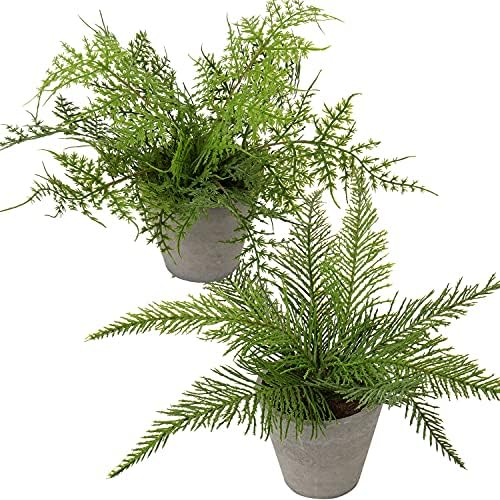 Briful 2PCS Artificial Potted Plants Greenery Decor