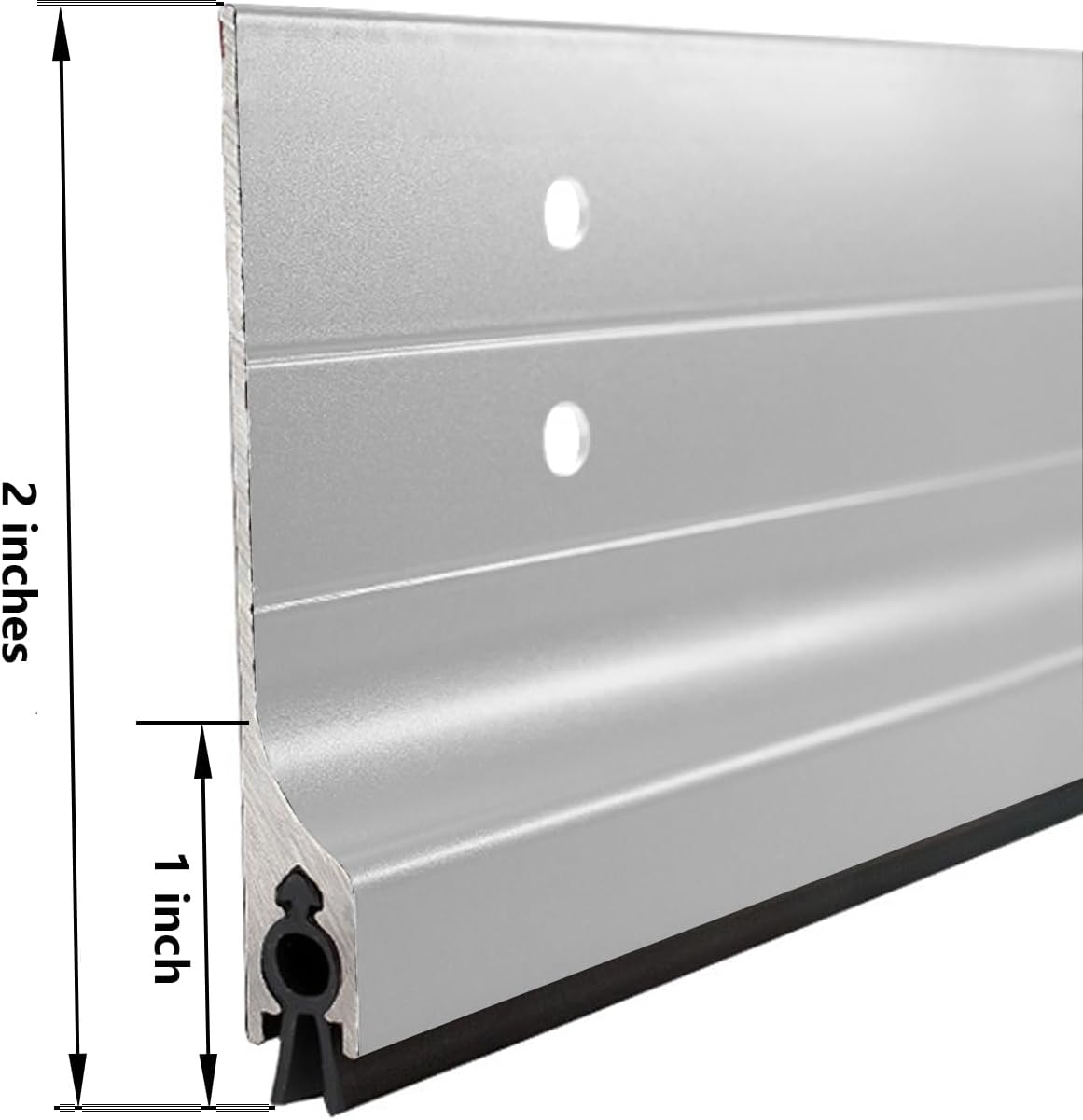 GALOFAY Door Draft Stopper 28 Inch Aluminum with Rubber Sweep Seal