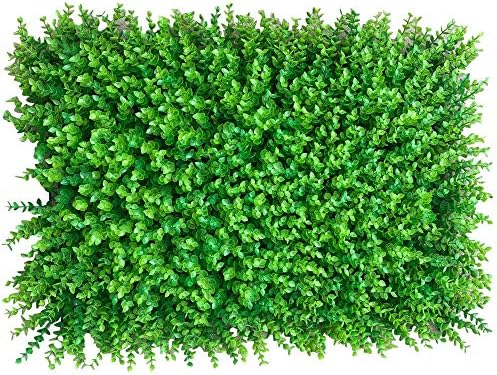 12pcs Green Wall Decor Panels with Lifelike Faux Grass